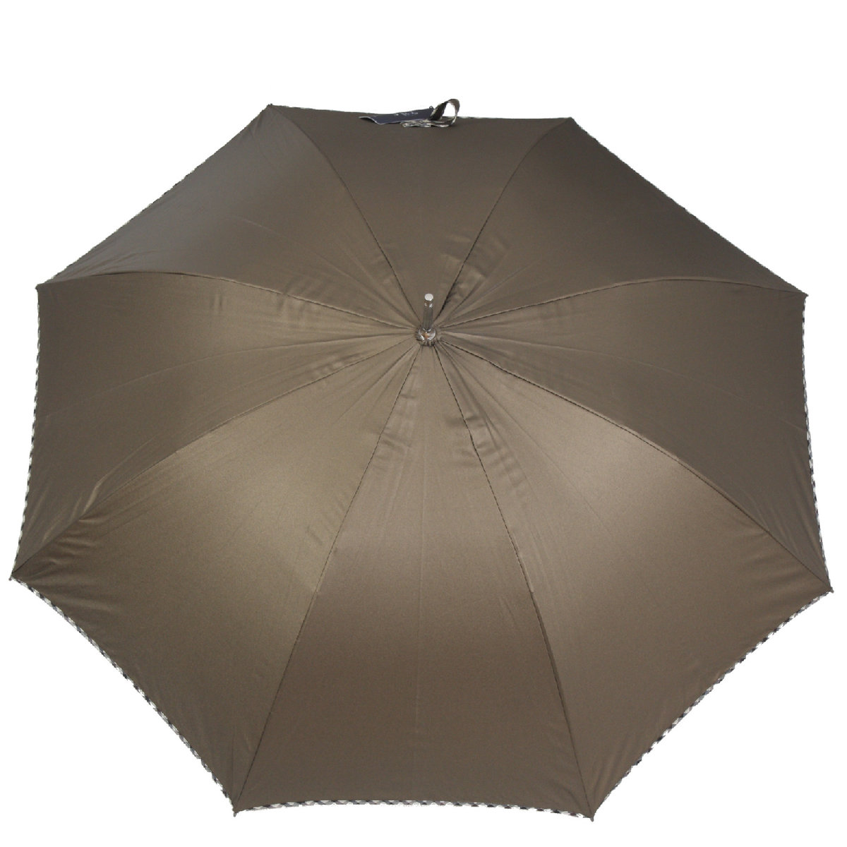 Parasol damski metalik taupe, automatyczny Wiatroodporny