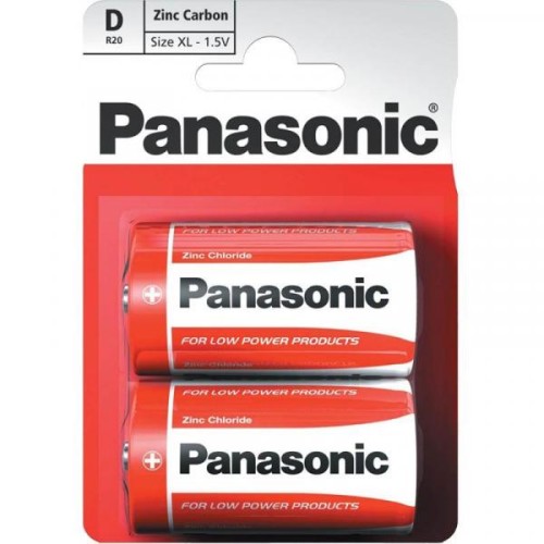 bateria Panasonic 2szt. R20 blister 12szt.