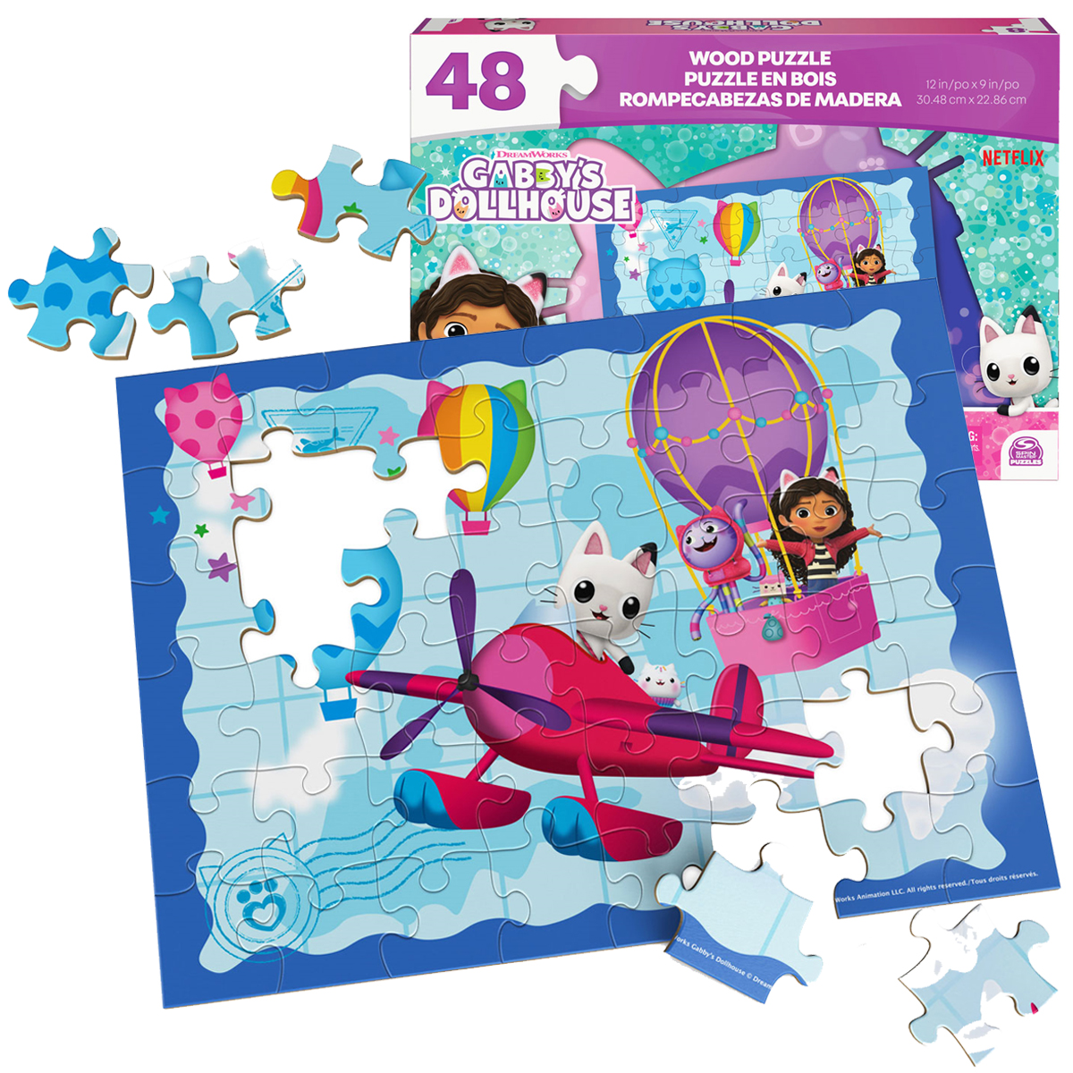 Drewniane Puzzle Koci Domek Gabi 48 el
