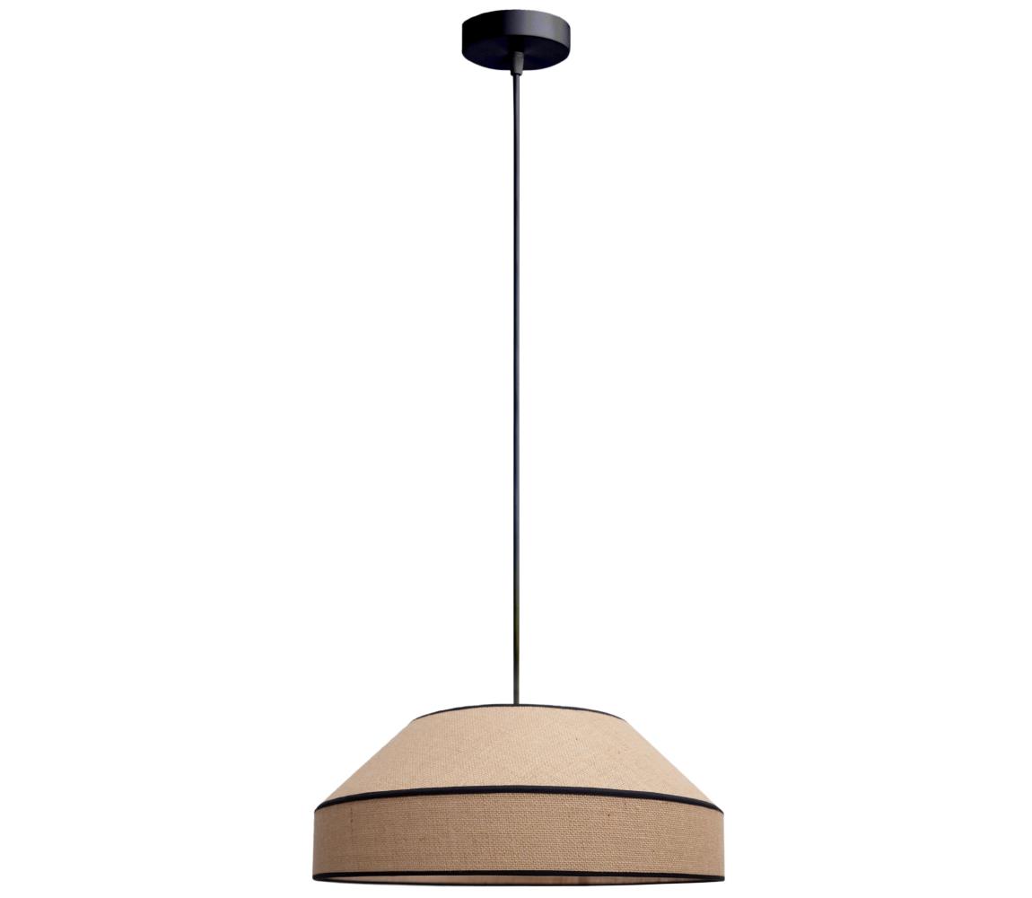 Żyrandol na lince MANISO 1xE27/60W/230V śr. 45 cm beżowy