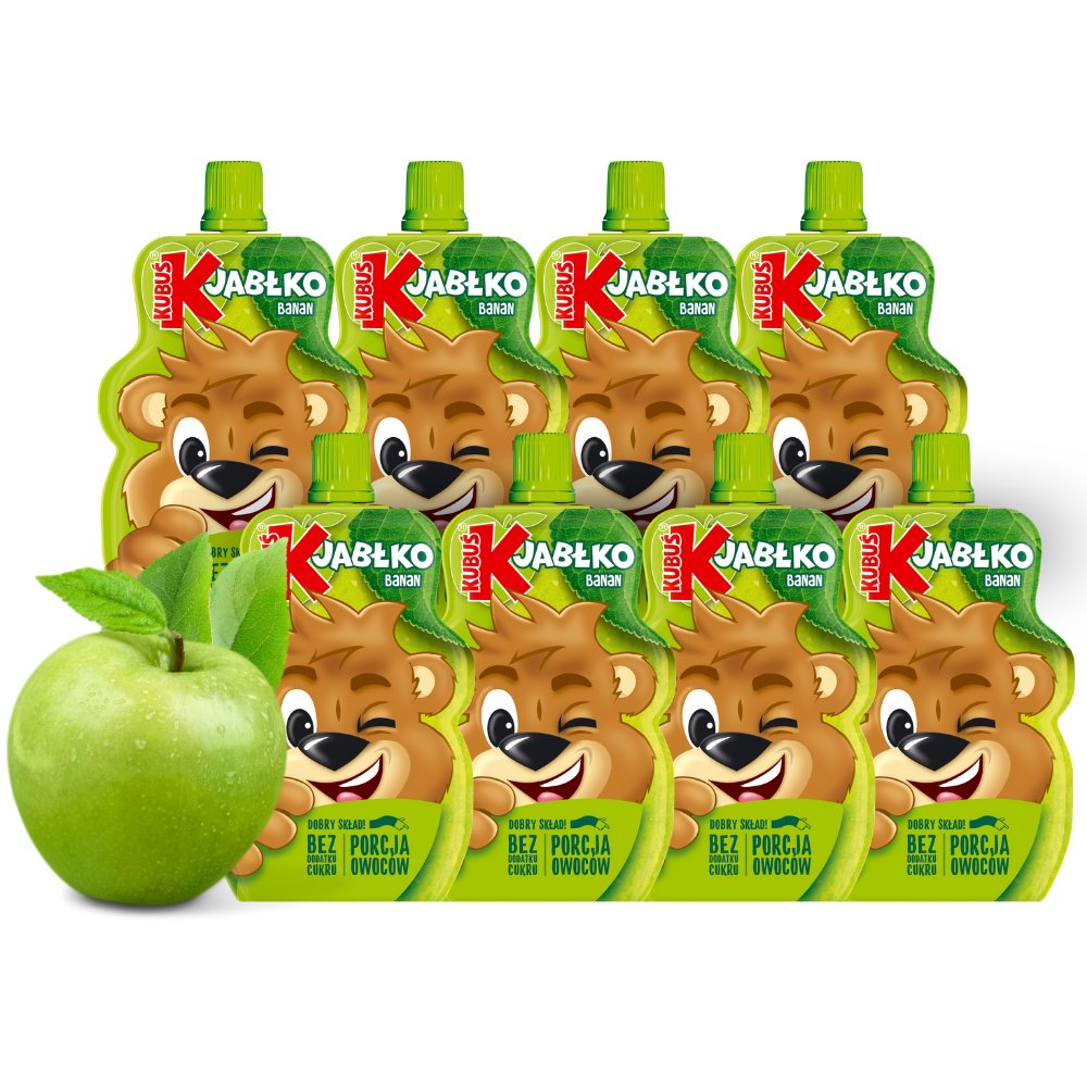 Kubuś Mus 100% jabłko banan 100 g x 8 sztuk