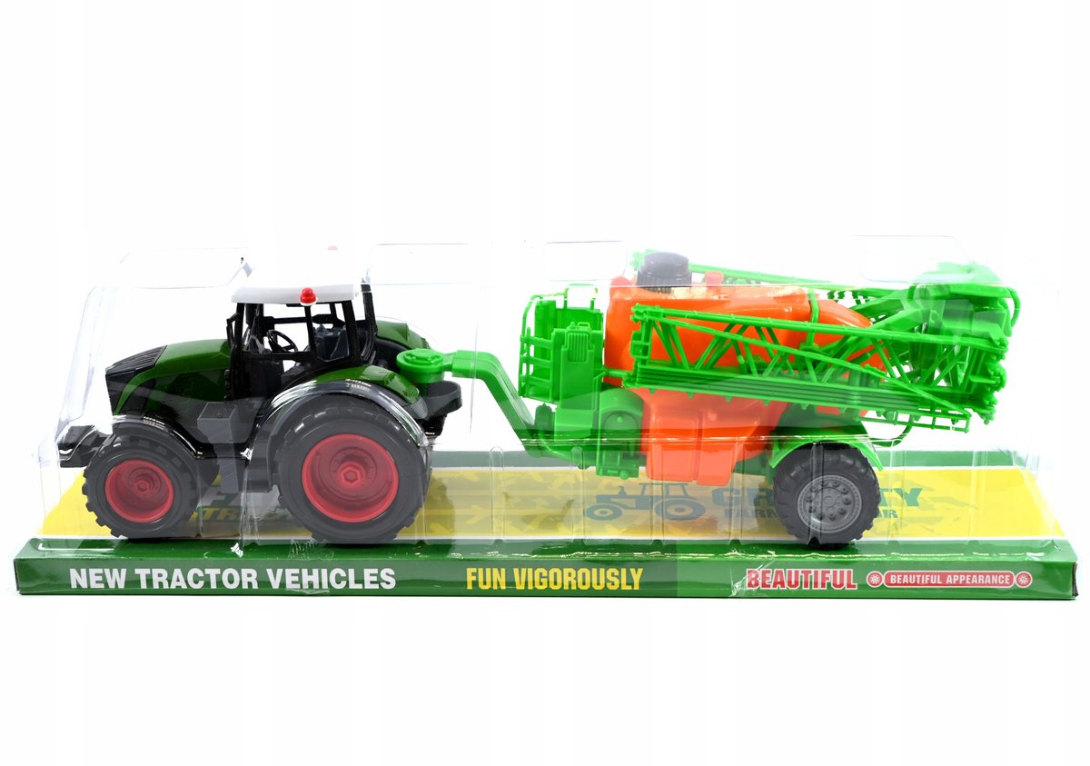 TRAKTOR Z OPRYSKIWACZEM PRZYCZEPA ROLNICZA CIĄGNIK MASZYNA RÓŻNE KOLORY