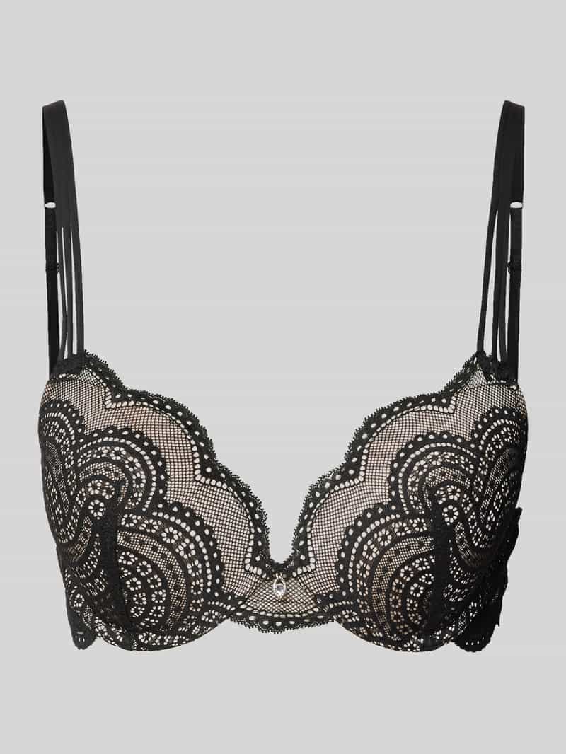 Biustonosz z fiszbinami i obszyciem koronką model ‘Kira’