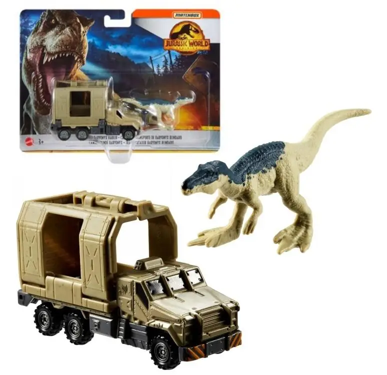 Matchbox Jurassic World Transporter z Baryonyxem - Mattel