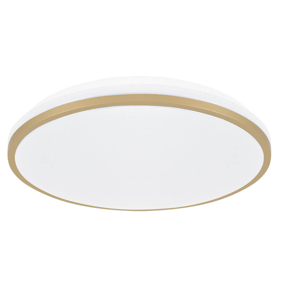 Metalowy plafon Linus 4347 Ideus LED 18W 4000K do jadalni złoty biały