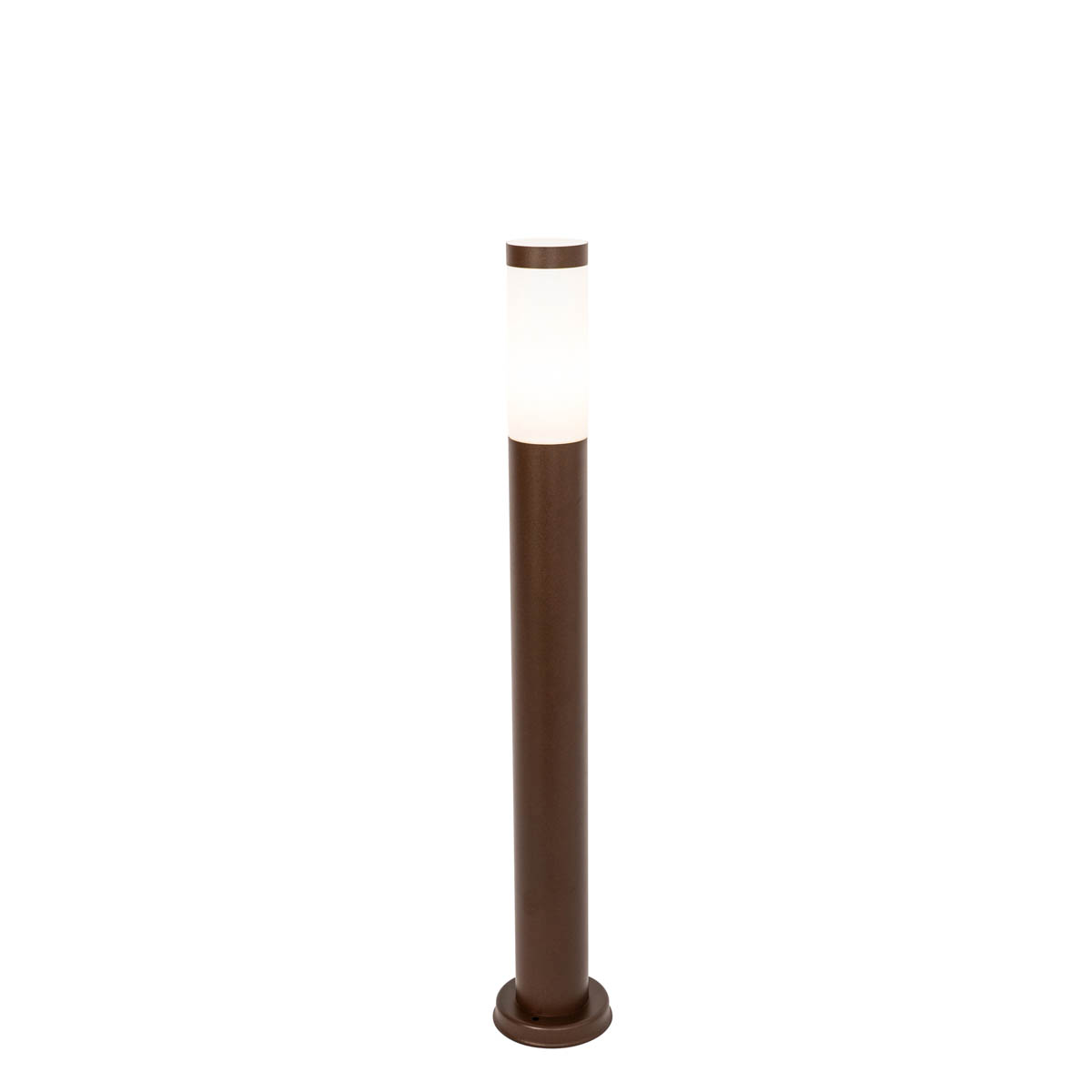 QAZQA Latarnia zewnętrzna rdzawo-brązowa z opalem 80 cm IP44 - Rox