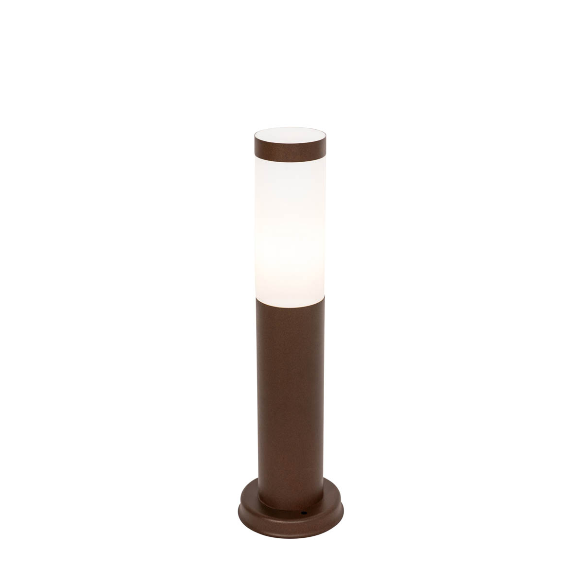 QAZQA Latarnia zewnętrzna rdzawo-brązowa z opalem 45 cm IP44 - Rox