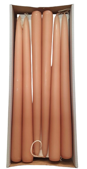 ŚWIECE PALOMA 30 cm BEŻ MAT - 12 SZTUK