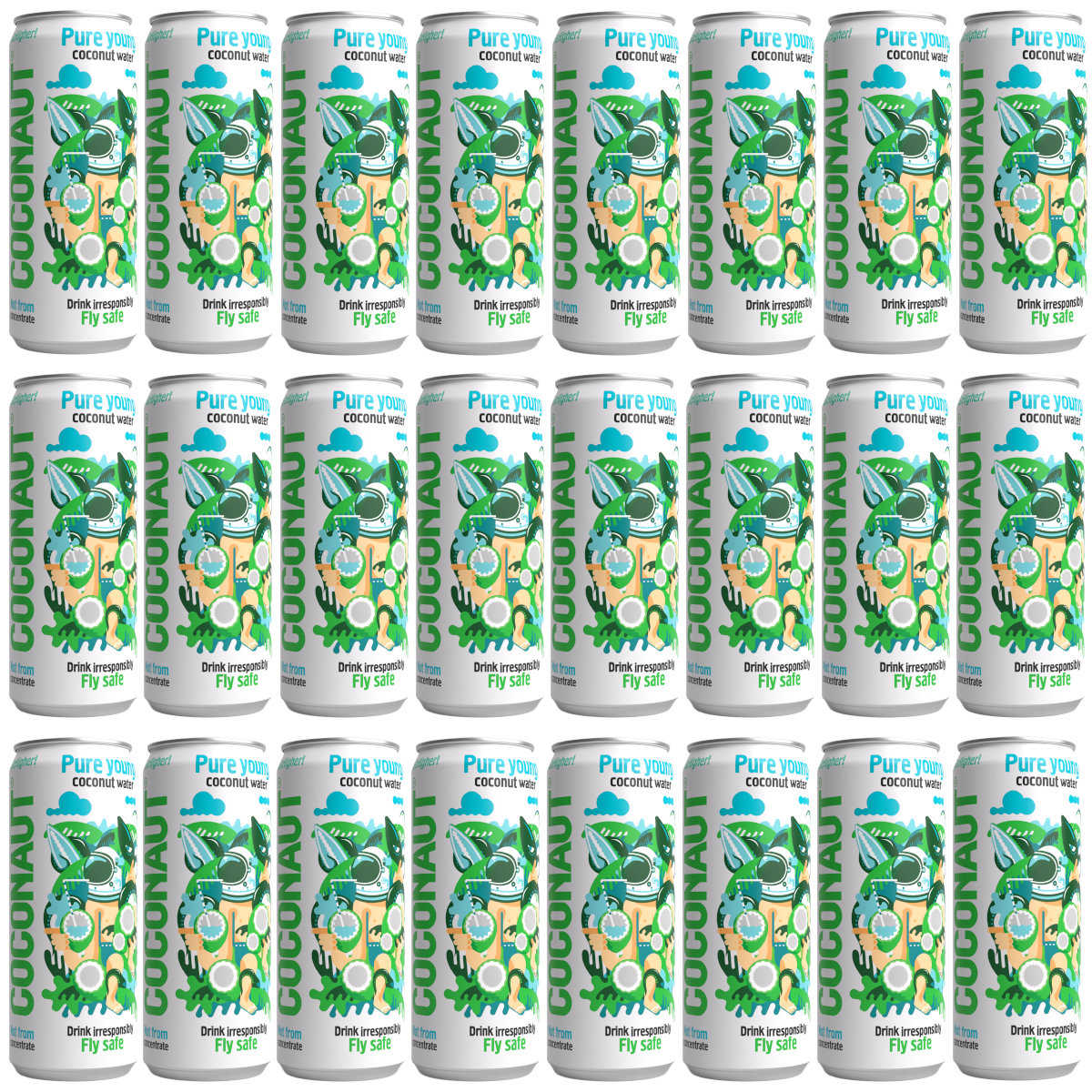 24x Woda kokosowa COCONAUT z młodego kokosa 500 ml