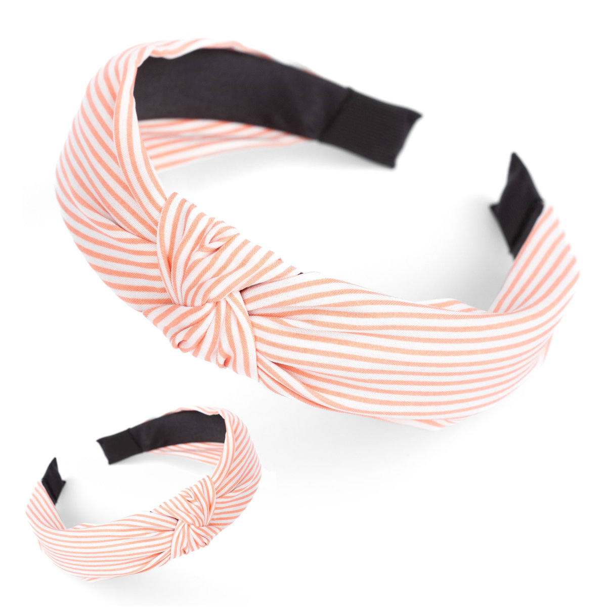 OPASKA DO WŁOSÓW DAMSKA SUPEŁ WĘZEŁ RETRO TURBAN OZDOBNA BOWKNOT W PASKI - OPA-ATK-14-LOS