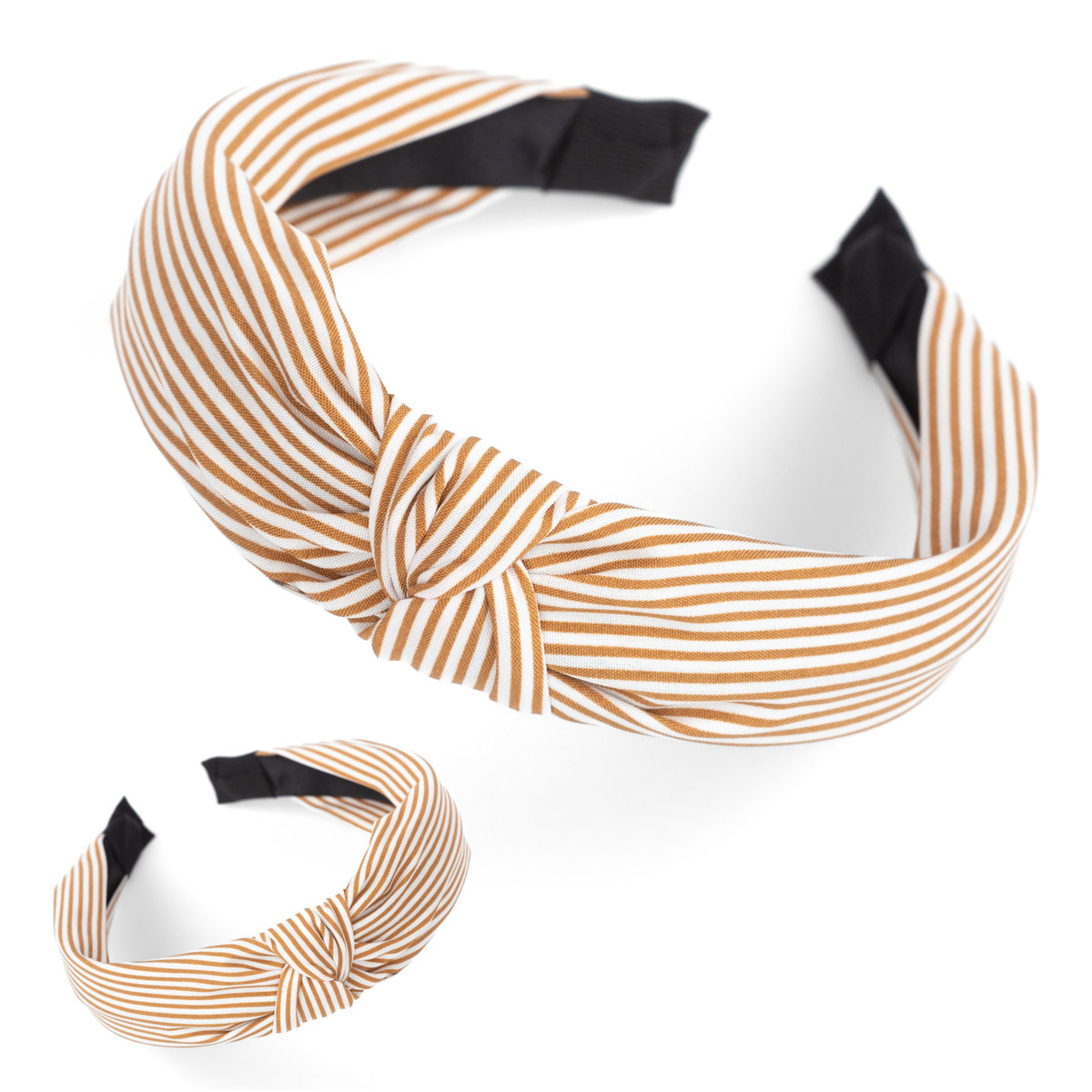 OPASKA DO WŁOSÓW DAMSKA SUPEŁ WĘZEŁ RETRO TURBAN OZDOBNA BOWKNOT W PASKI - OPA-ATK-14-BEZ