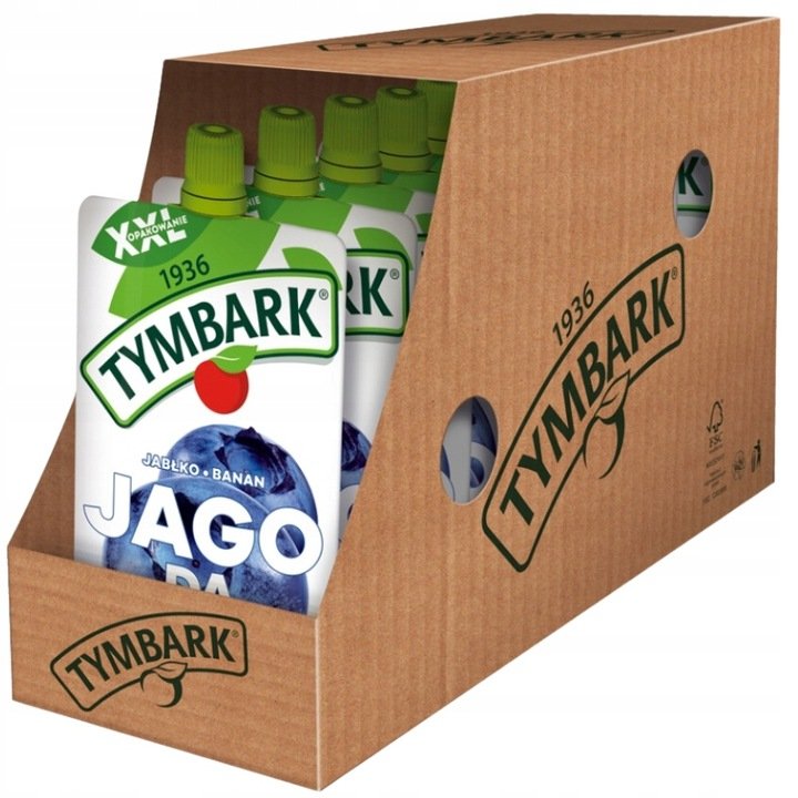 Tymbark Mus jabłko banan jagoda 200 g x 10 sztuk