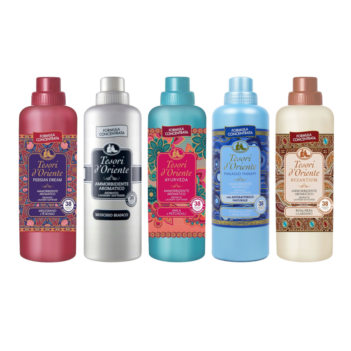 Płyn do płukania TESORI D'ORIENTE 38 płukań MIX 5x 760 ml