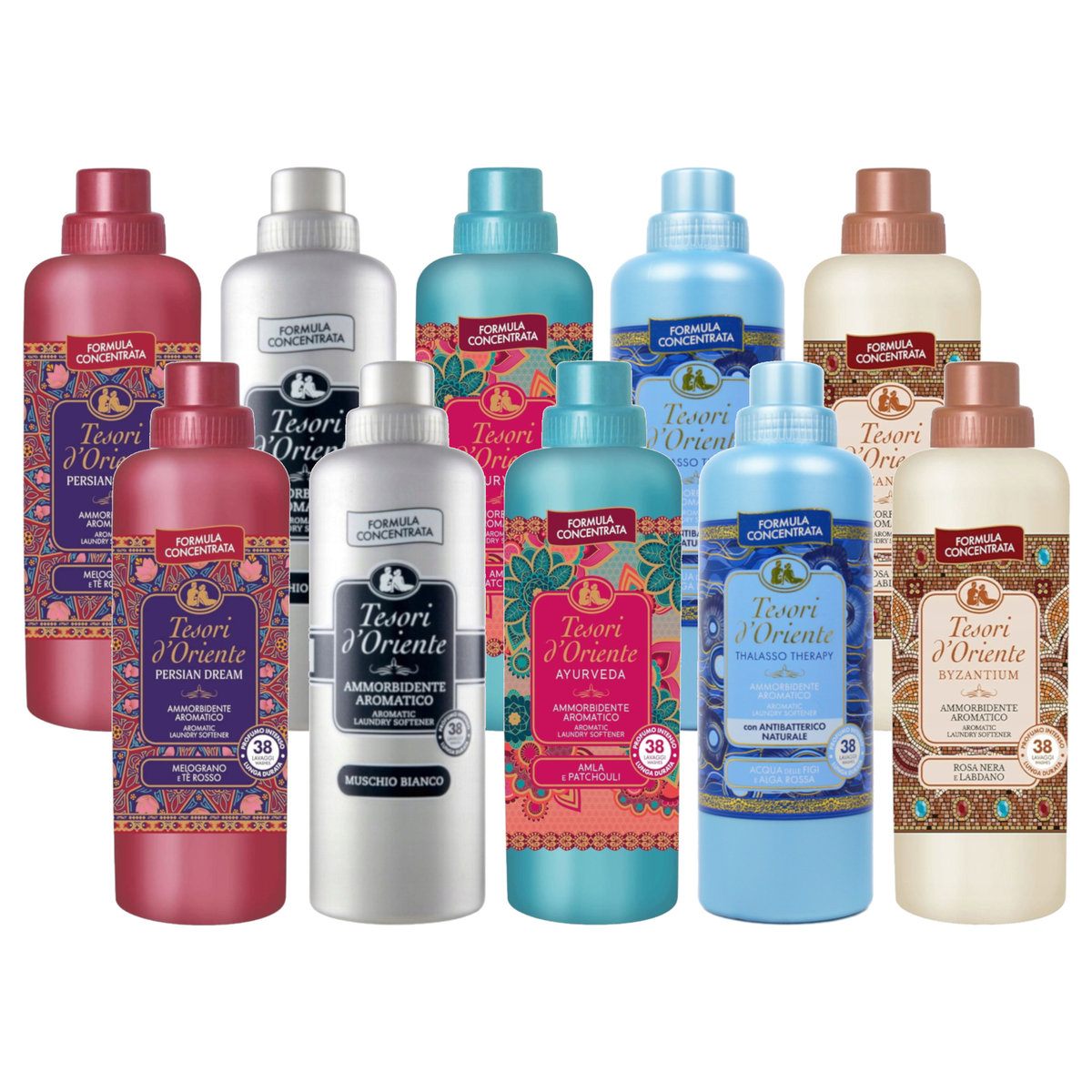 Płyn do płukania TESORI D'ORIENTE 38 płukań MIX 9x 760 ml