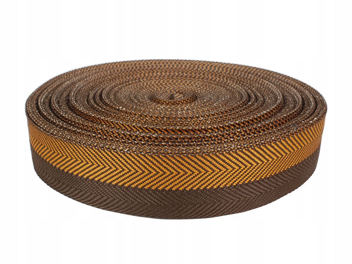Taśma Dekoracyjna Z Klejem Pomarańczowo-Brązowa Na Tkaniny Dywany 4x1000