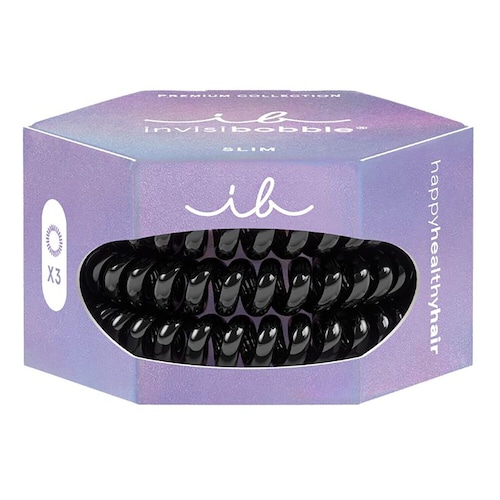 Invisibobble - Slim Premium - Kolor True Black, gumka Do Włosów - Slim Premium True Black - Dla Kobiet