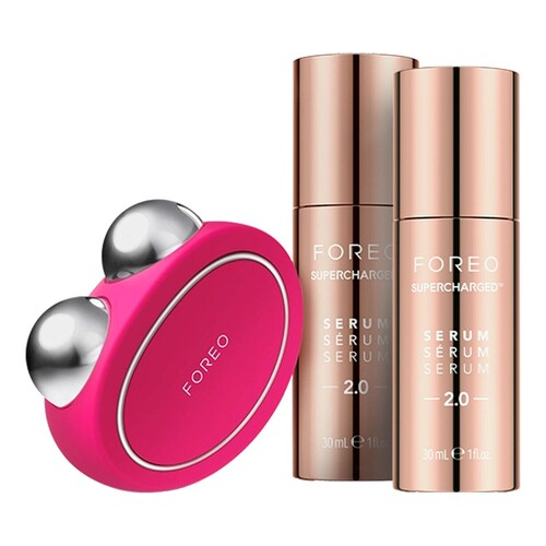 Foreo - Bear Bundle - Urządzenie + 2x Supercharged Serum 2.0 - Bear Fuchsia & 2x Supercharged Serum 2.0 - Dla Kobiet