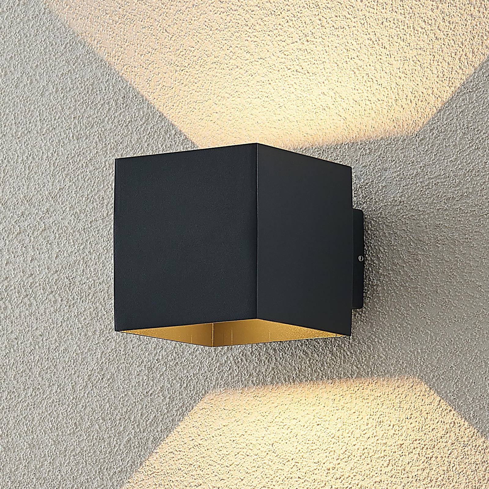 Lindby kinkiet zewnętrzny LED Esani, antracyt, aluminium