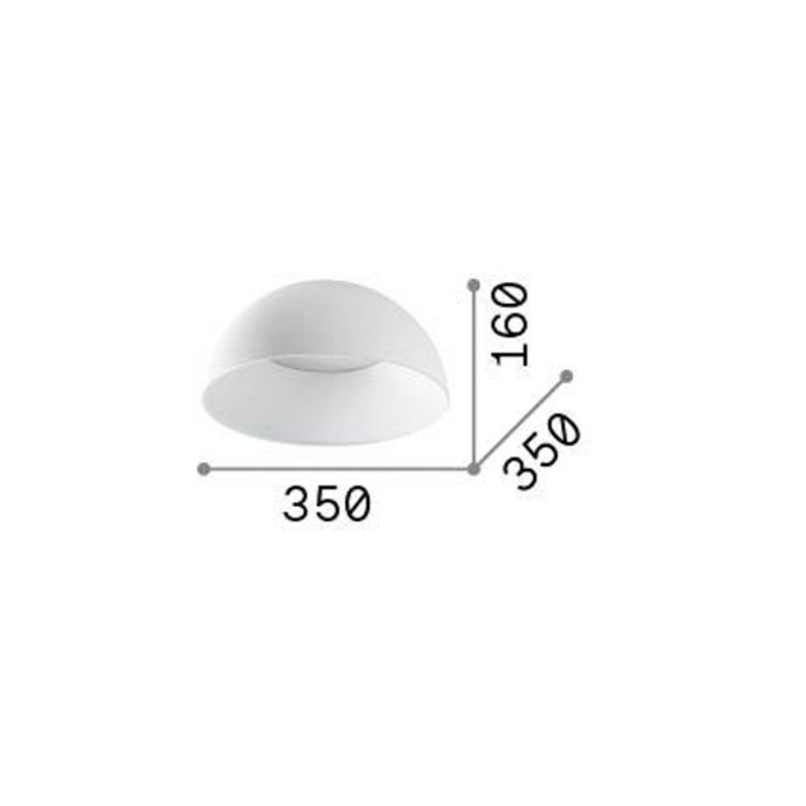 Ideallux Ideal Lux lampa sufitowa LED Corolla-1, biała, metal, Ø 35 cm