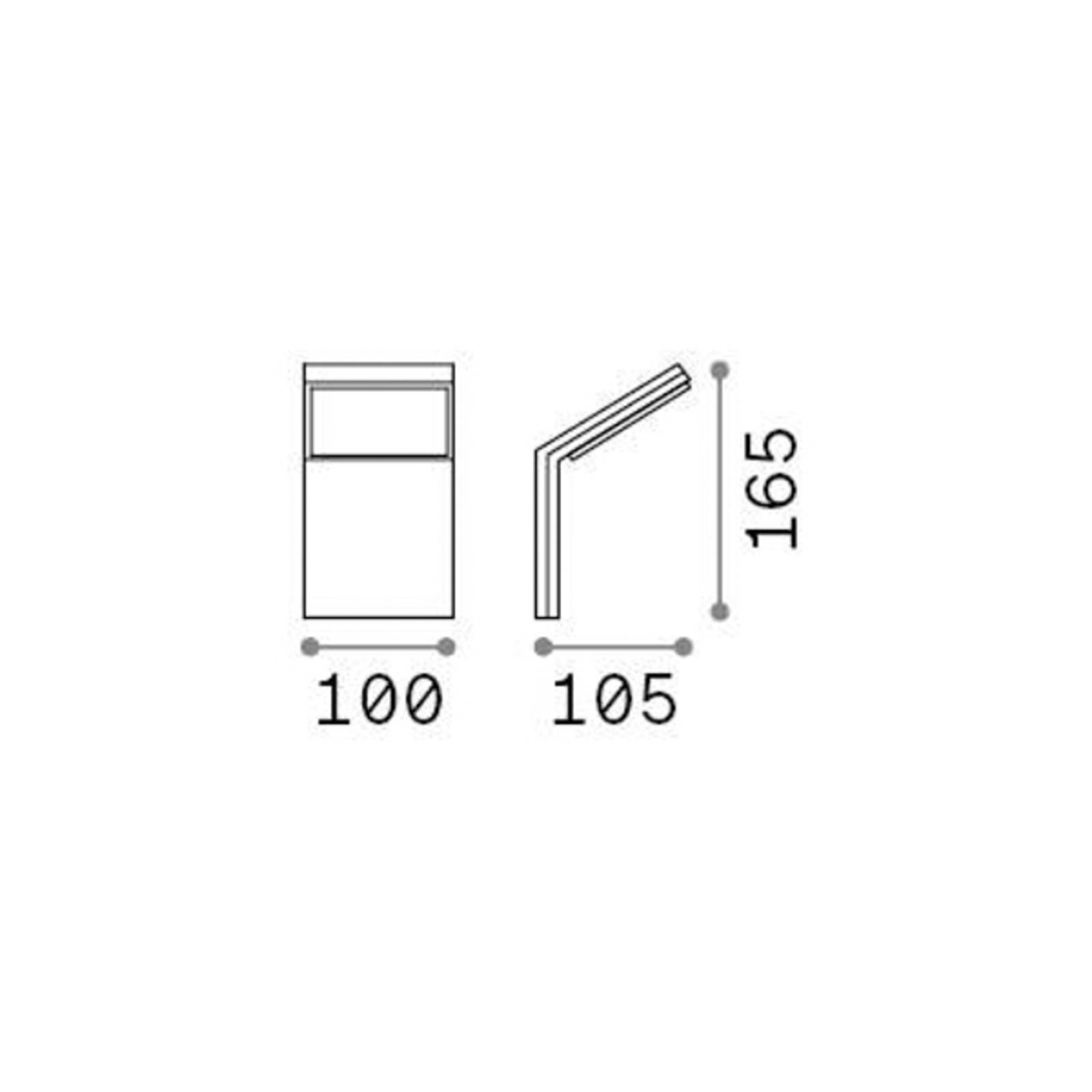 Ideallux Kinkiet zewnętrzny LED Ideal Lux Style, czarny, aluminium, 3000 K