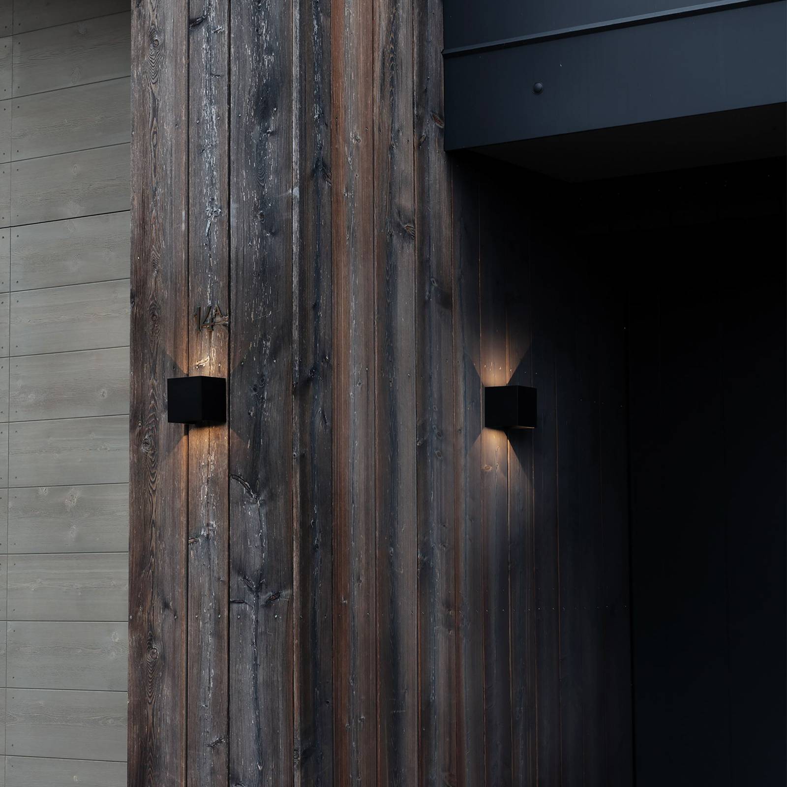 Ideallux Ideal Lux kinkiet zewnętrzny LED Atom, czarny, 10 cm, metalowy