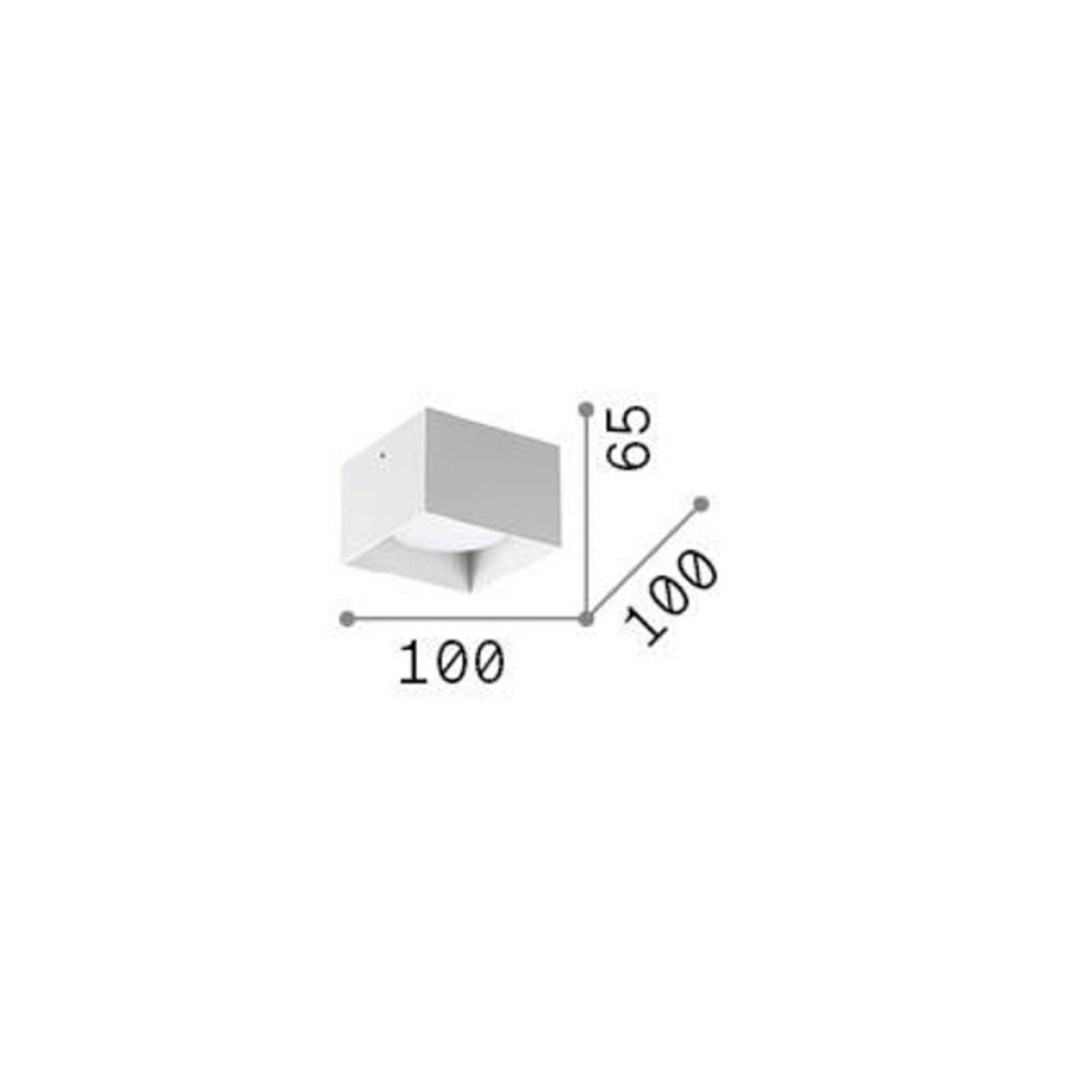 Ideallux Ideal Lux downlight Spike Square, kolor miedziany, aluminium, 10 cm