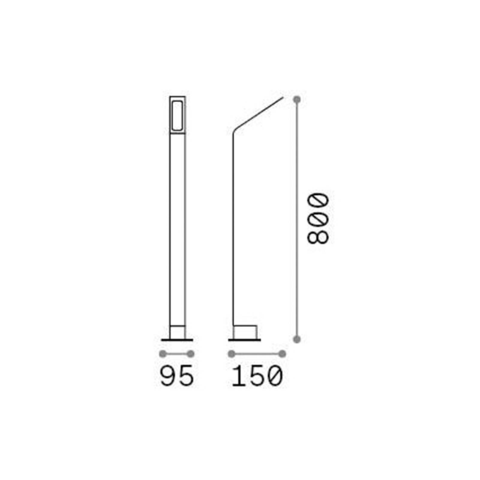 Ideallux Ideal Lux Słupek oświetleniowy LED Agos brązowy 3000 K Wysokość 80 cm