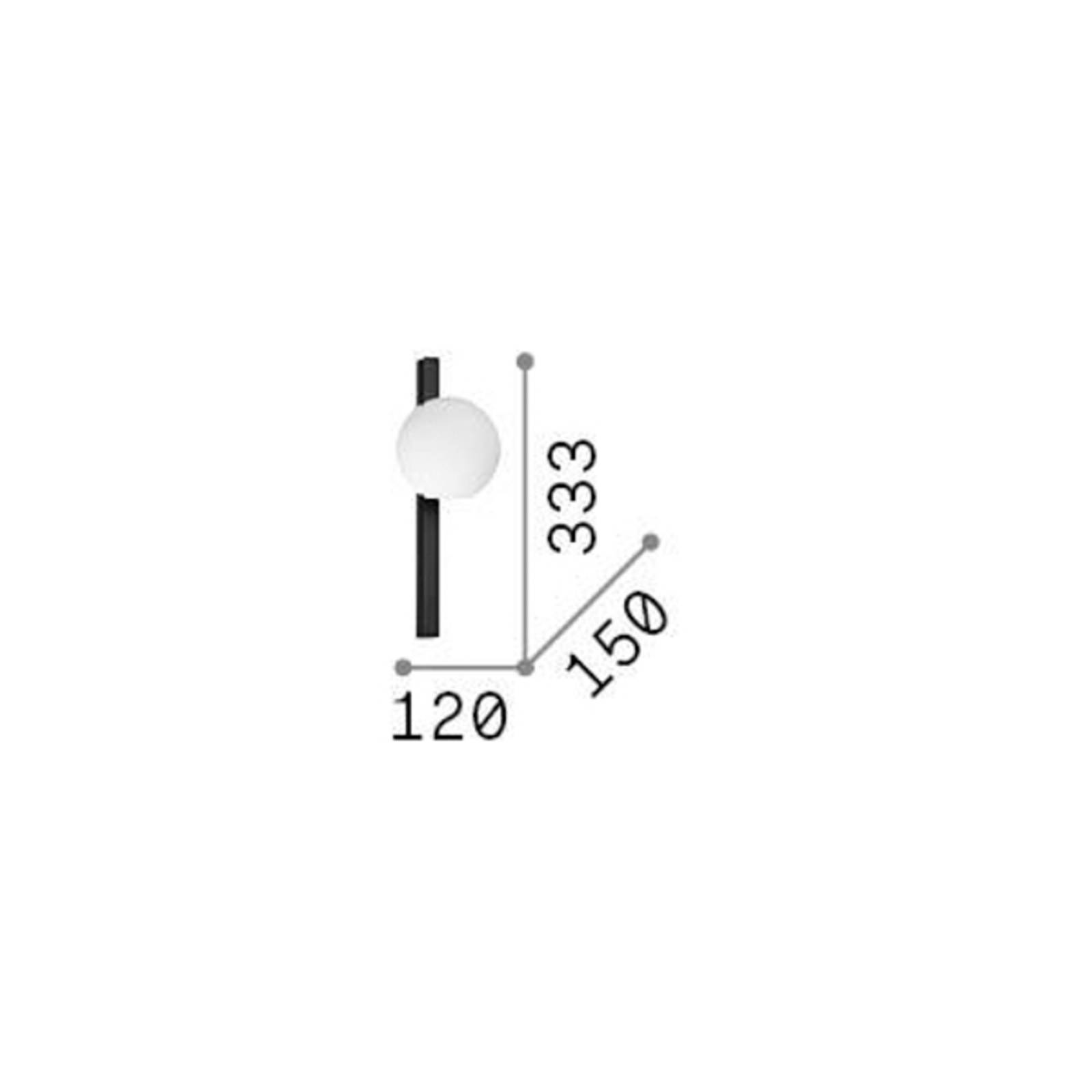 Ideallux Ideal Lux lampa ścienna Binomio w kolorze mosiądzu 1-punktowa metal szkło