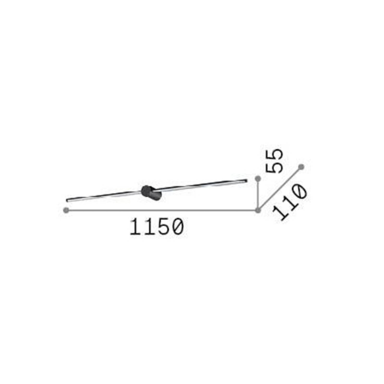 Ideallux Ideal Lux kinkiet do łazienki Filo w kolorze mosiądzu szerokość 115 cm