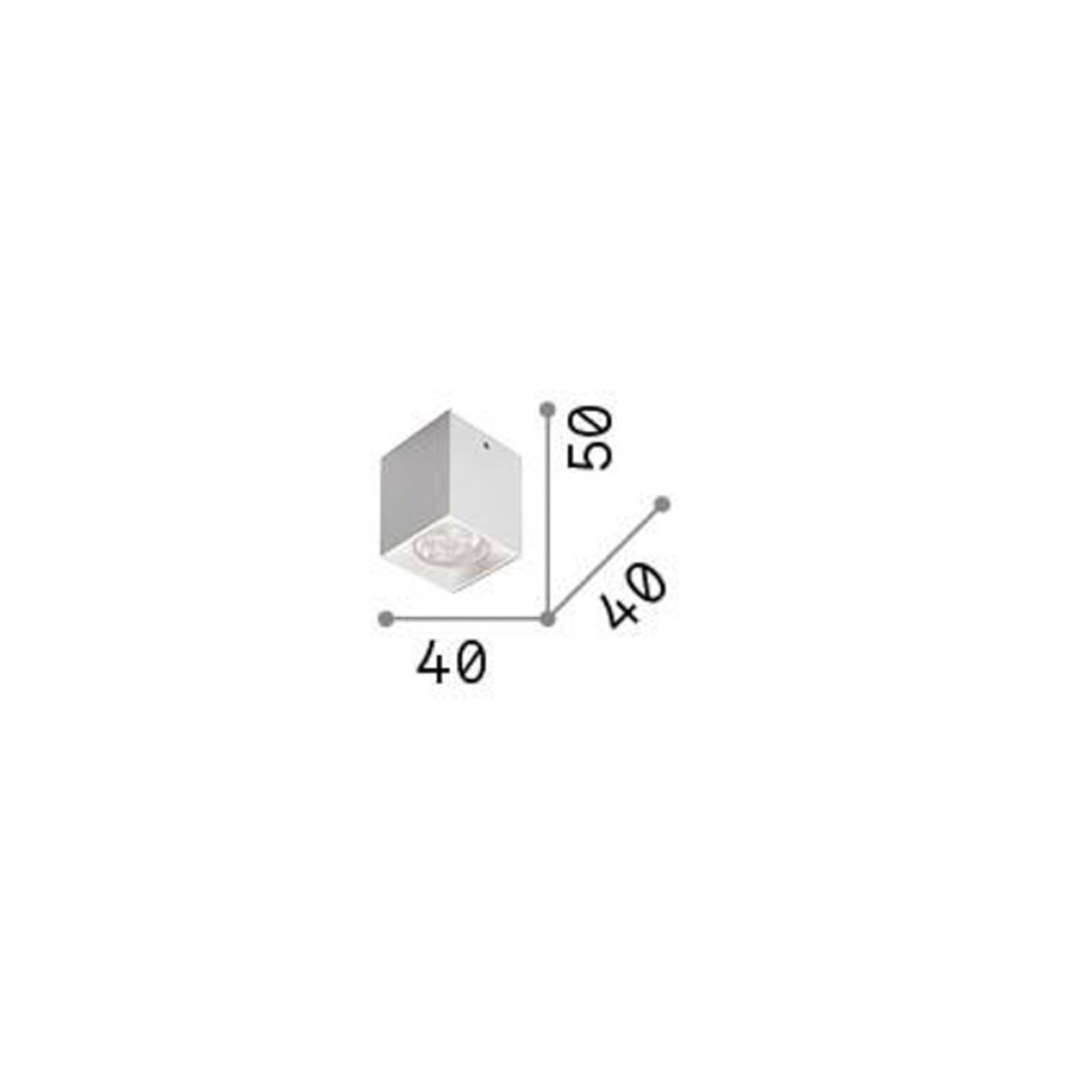 Ideallux Ideal Lux LED downlight Dot Square czarne aluminium 3000 K