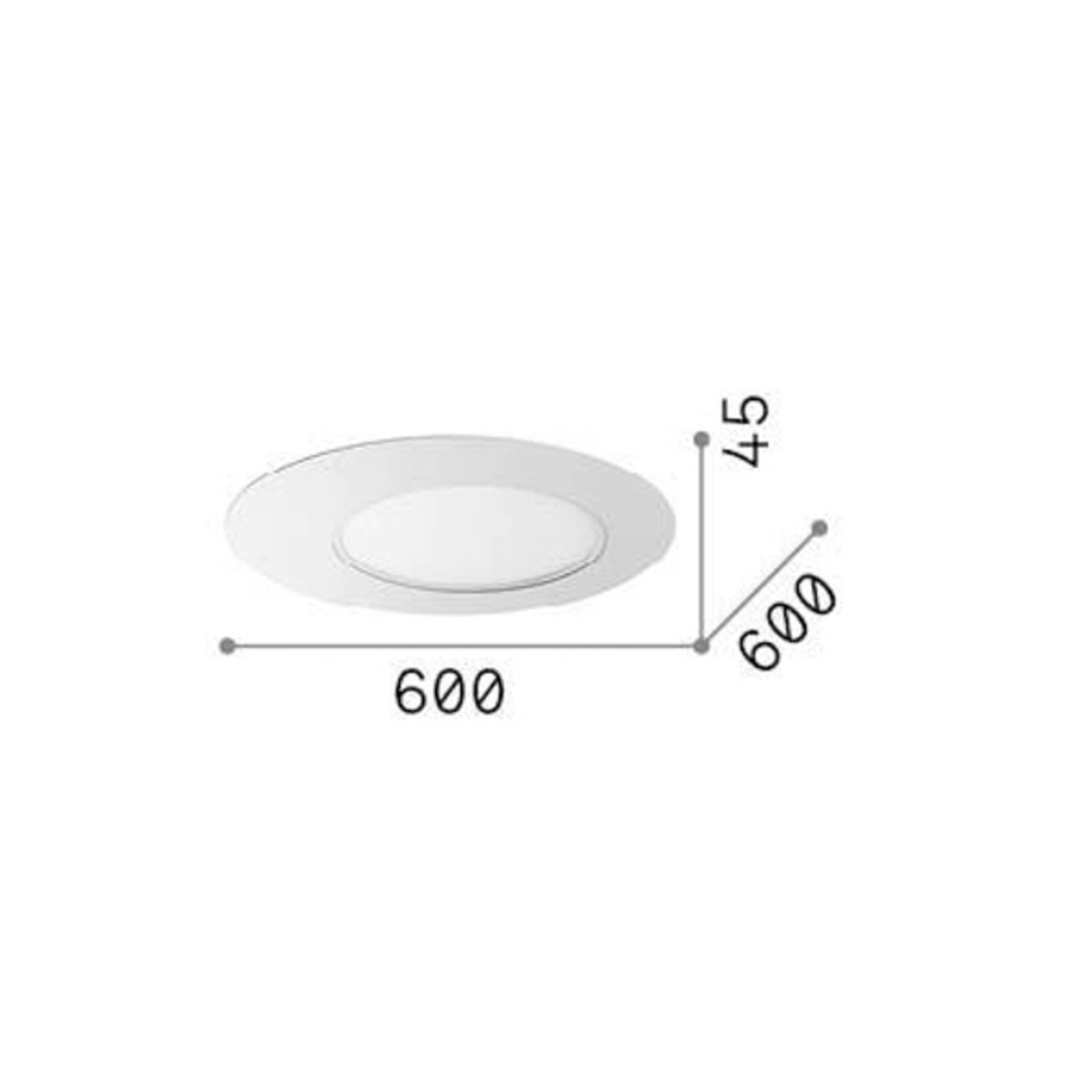 Ideallux Ideal Lux lampa sufitowa LED Iride, biały, Ø 60 cm, metal