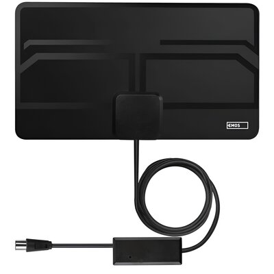 Antena pokojowa EMOS CITY LEAF-C600, DVB-T2, DAB, filtr LTE/4G/5G (J0709)