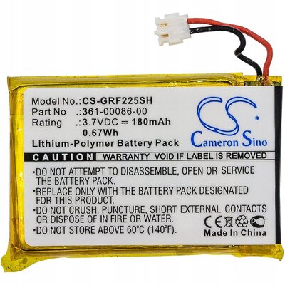 Cameron Sino GARMIN Approach G10 361-00072-10 180mAh 0.67Wh Li-Polymer 3.7V Cameron Sino) CS-GRF225SH