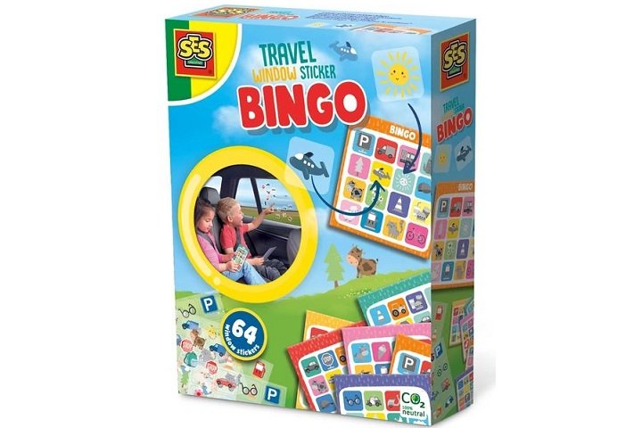 SES Creative, bingo podróżne z naklejkami na szybę auta