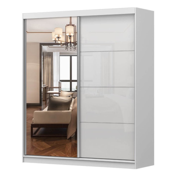 Szafa MULTI - 35 183 Biały półpołysk z lustrem