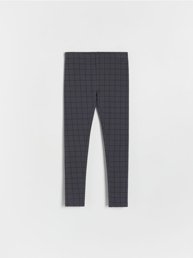 Reserved - Legginsy w kratę - ciemnoszary