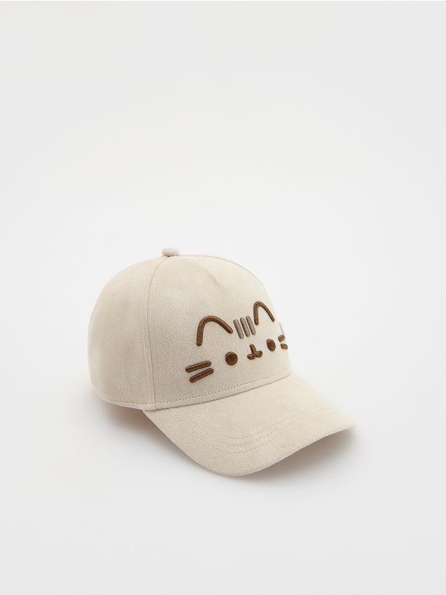 Reserved - Czapka z daszkiem Pusheen - beżowy