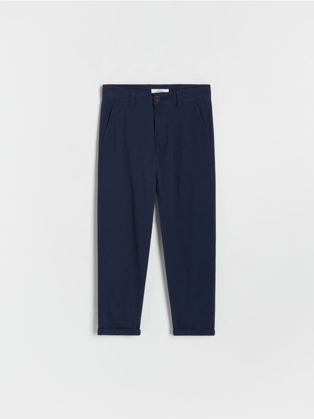 Reserved - Spodnie chino regular fit - granatowy