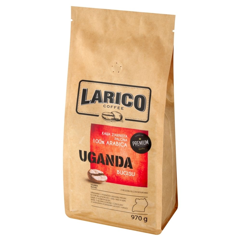 Larico Coffee Kawa ziarnista wypalana metodą tradycyjną Uganda Bugisu 970 g