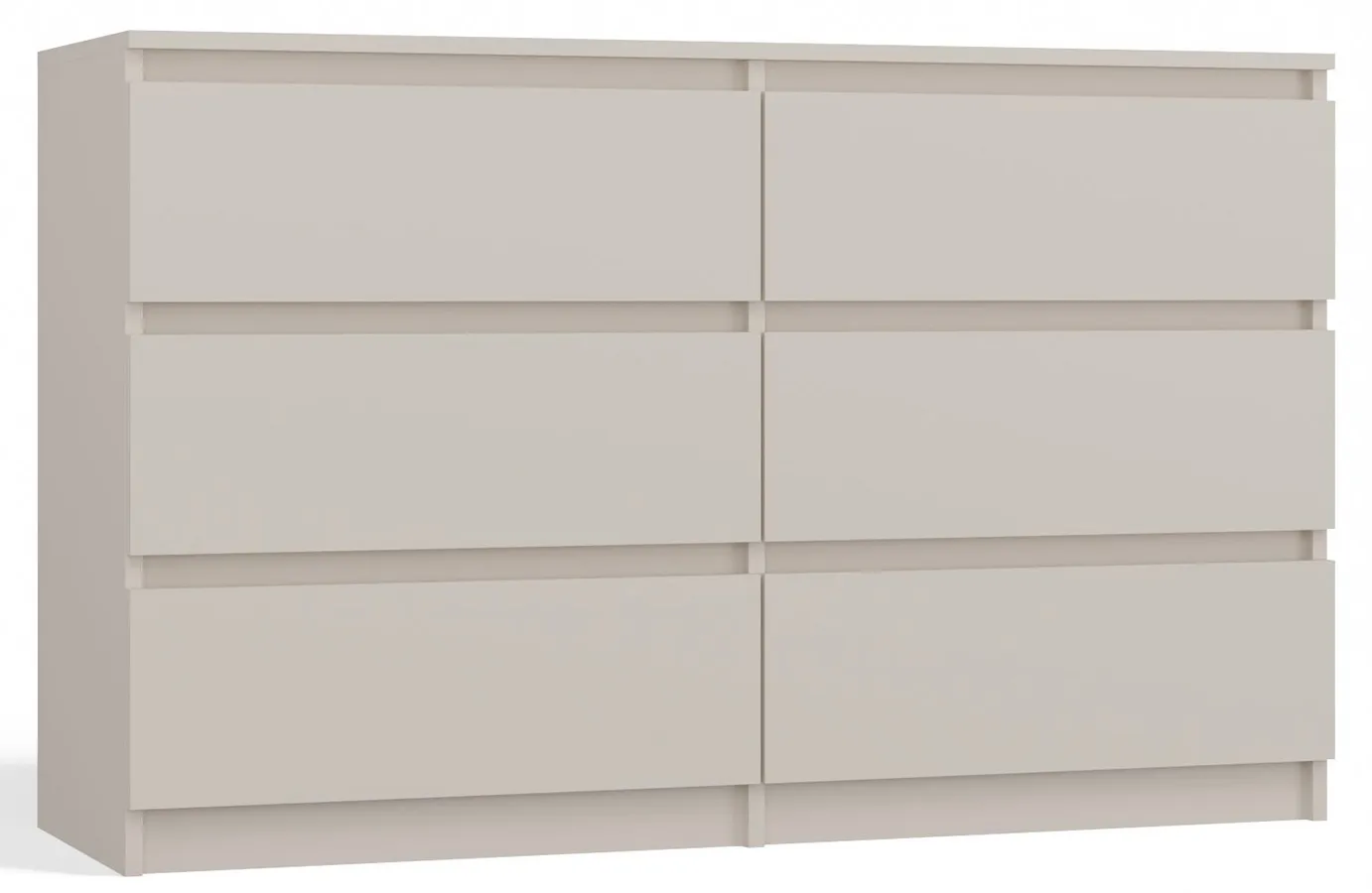 Minimalistyczna komoda z szufladami kaszmir - Berta 120 cm