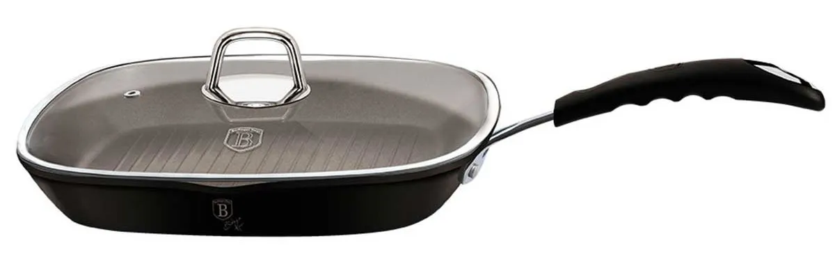 Grillowa patelnia ze szklaną przykrywką T2-W77