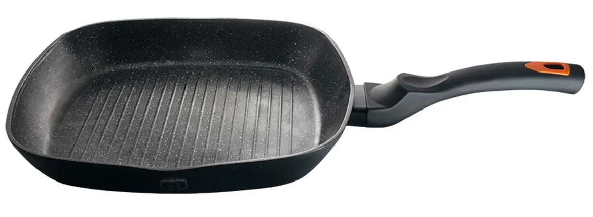 Patelnia grillowa z silikonowym uchwytem typu soft touch D7-S69