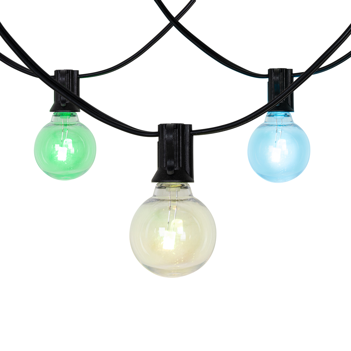 QAZQA Buiten lichtslinger 10 m incl. LED 10-lichts RGBW solar - Russell