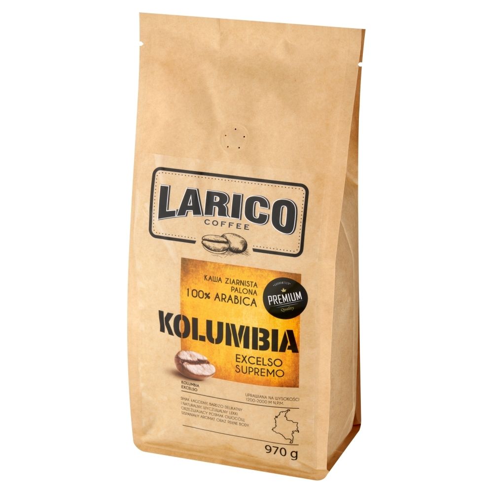 Larico Coffee Kawa ziarnista wypalana metodą tradycyjną Kolumbia Excelso 970 g