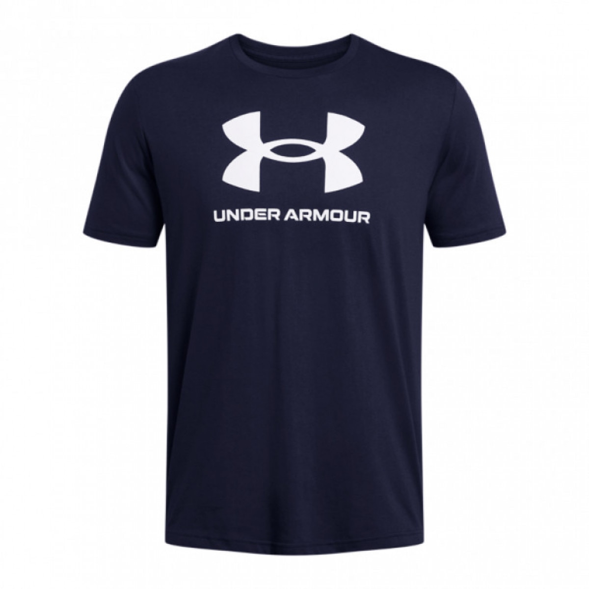 Męski t-shirt z nadrukiem Under Armour UA Sportstyle Logo Update SS - granatowy - UNDER ARMOUR