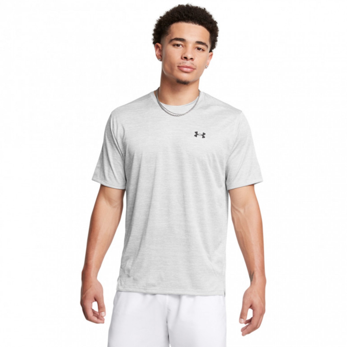 Męska koszulka treningowa Under Armour UA Tech Vent SS - szara - UNDER ARMOUR