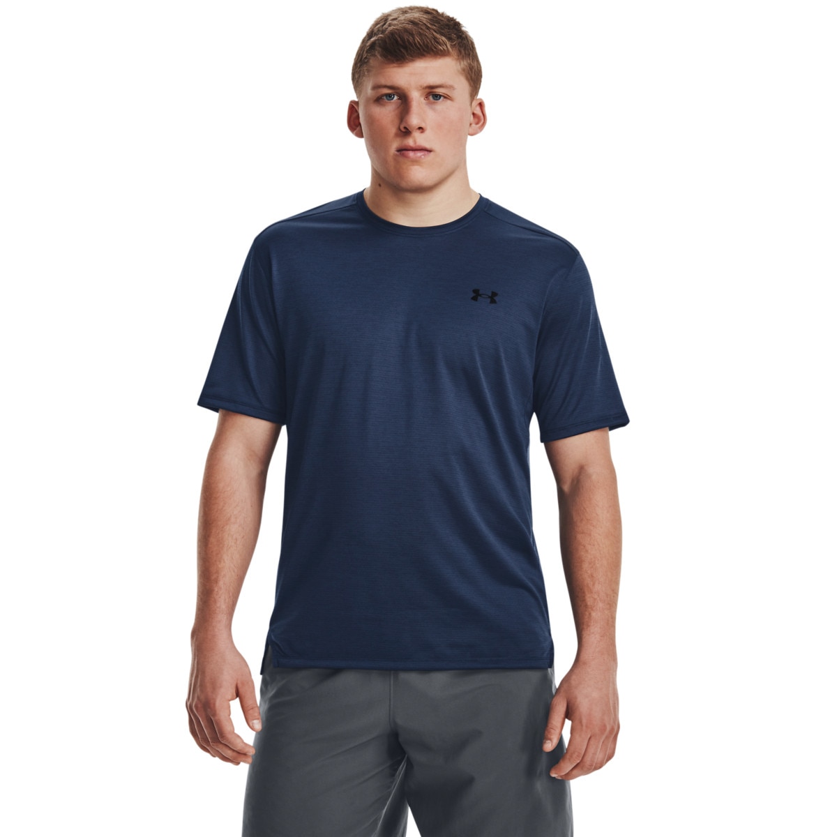 Męska koszulka treningowa Under Armour UA Tech Vent SS - granatowa - UNDER ARMOUR