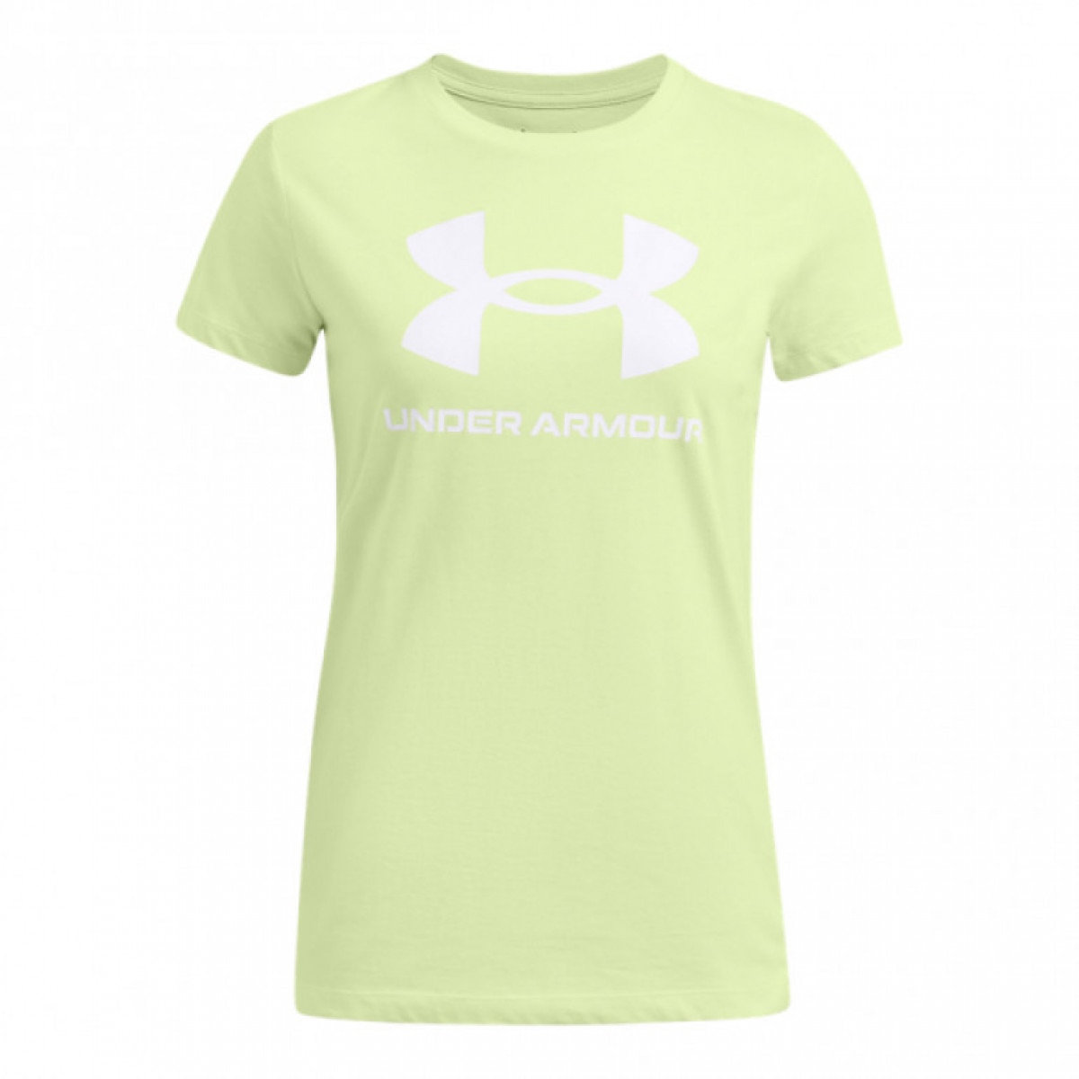 Damski t-shirt z nadrukiem Under Armour UA Rival Logo SS - zielony - UNDER ARMOUR