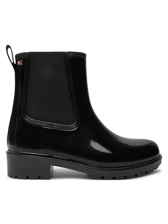 Tommy Hilfiger Kalosze Flag Rainboot FW0FW08213 Czarny