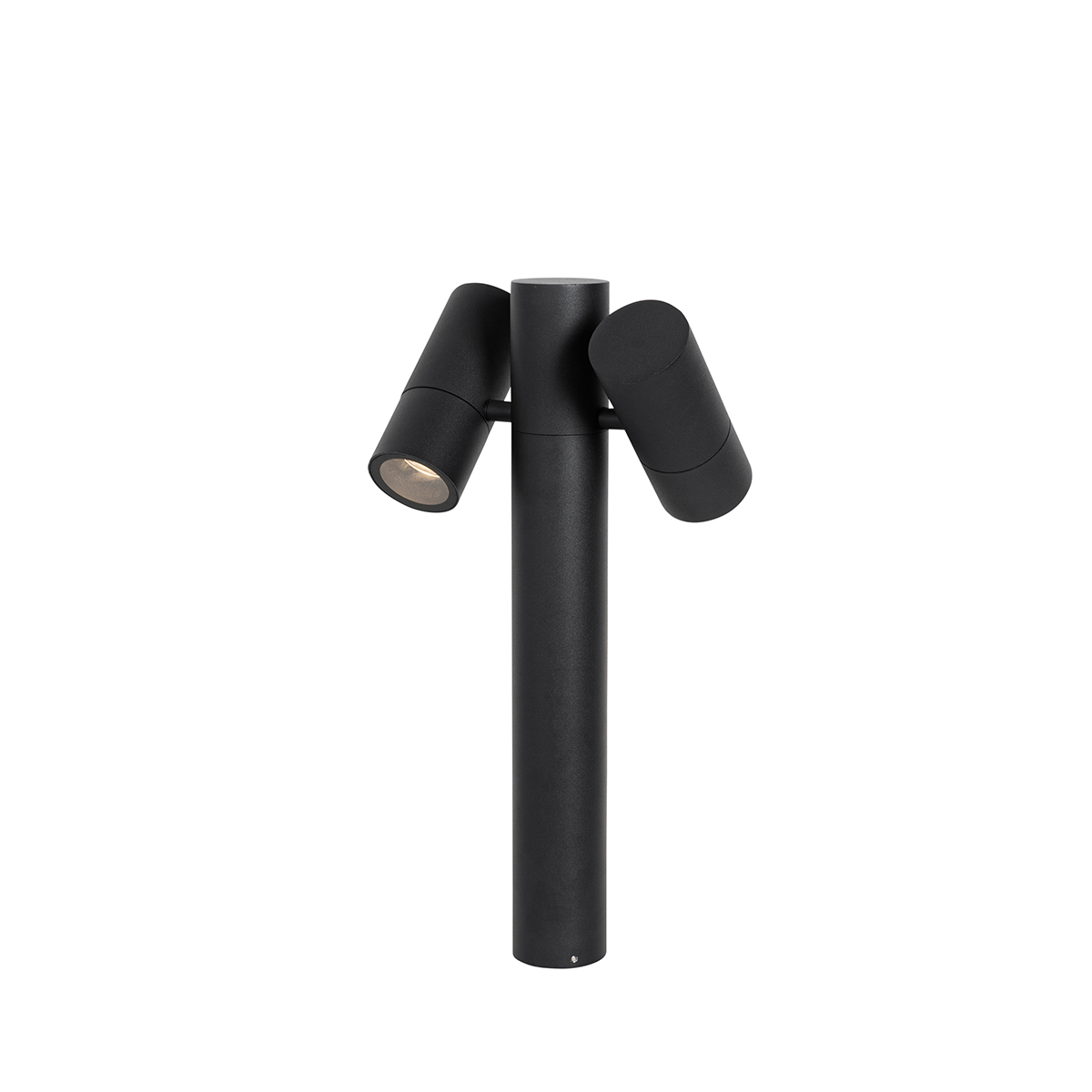 QAZQA Stojąca lampa zewnętrzna czarna 50 cm 2-punktowa regulacja - Duo